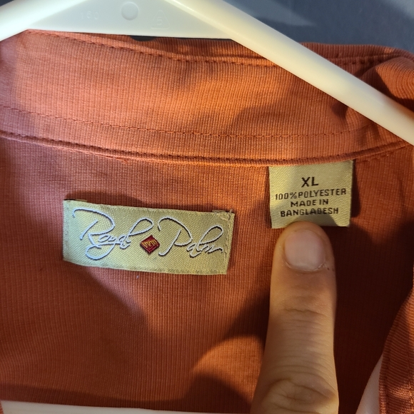 Vintage royal palm orange button up shirt - Picture 2 of 4